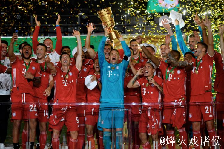 德国杯-莱万梅开二度 拜仁4-2击败勒沃库森夺双冠王